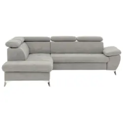 Ecksofa in Mikrofaser Grau