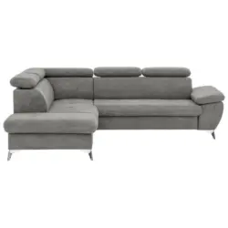 Ecksofa in Mikrofaser Grau