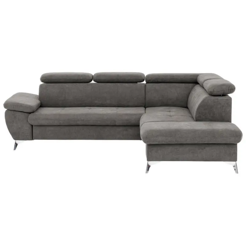 Ecksofa in Mikrofaser Grau