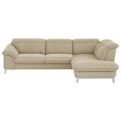 Ecksofa in Chenille Beige