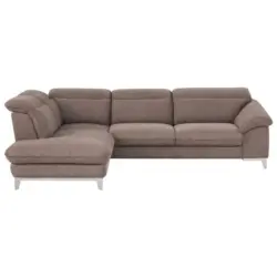 Ecksofa in Chenille Taupe