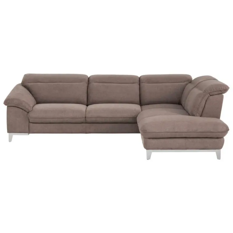 Ecksofa in Chenille Taupe