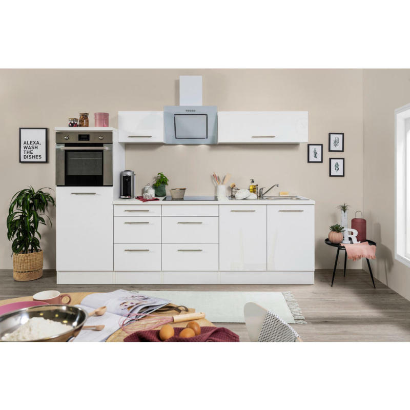 Küchenblock 270 cm in Weiß