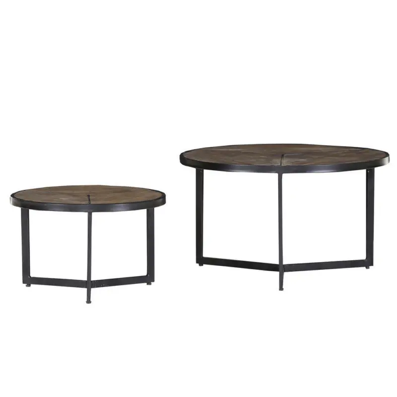 Beistelltischset in Holz 70/70/40 cm