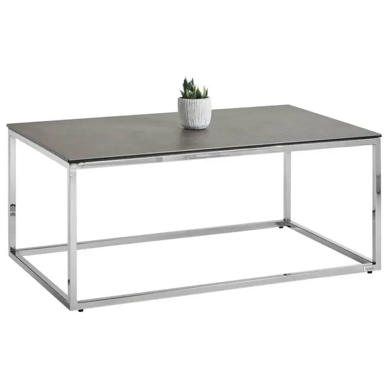Couchtisch in Metall, Glas, Keramik 100/60/42 cm