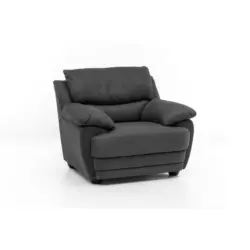Sessel in Mikrofaser Dunkelgrau