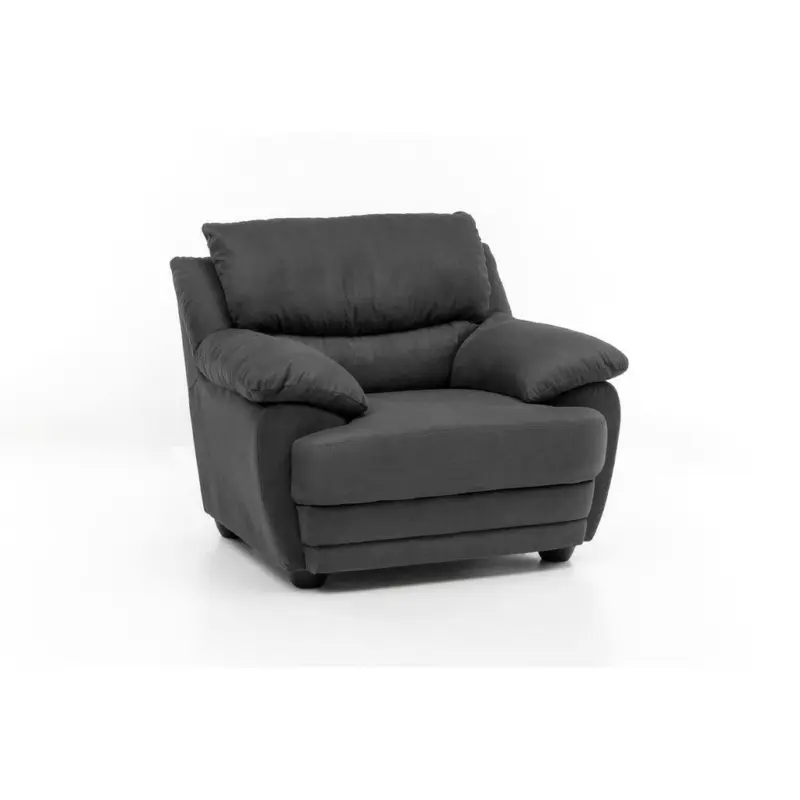 Sessel in Mikrofaser Dunkelgrau