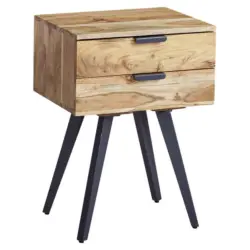 Nachtkästchen in massiv Akazie Akaziefarben