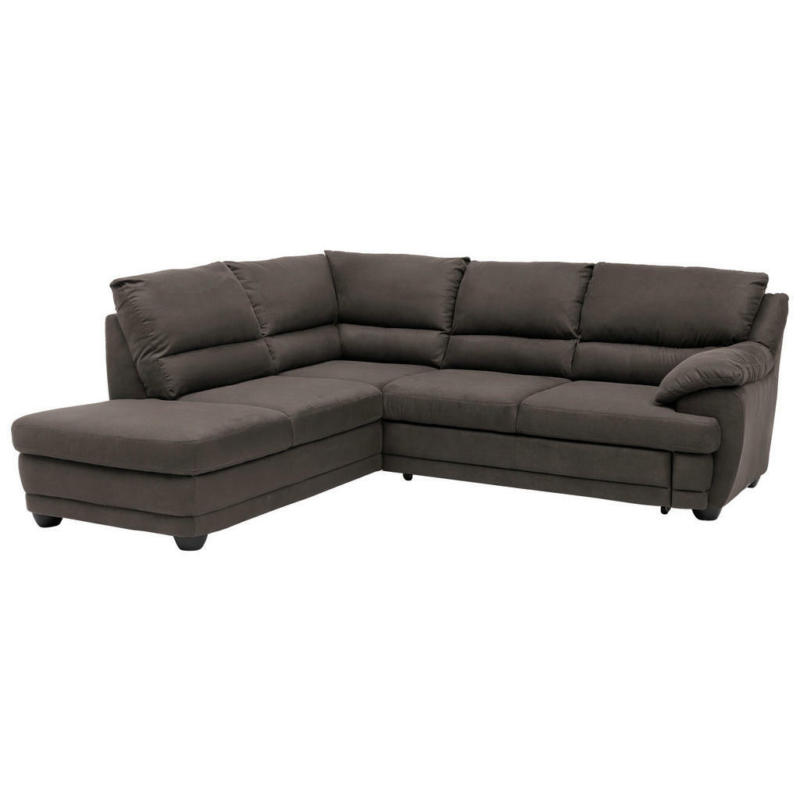 Ecksofa in Mikrofaser Braun