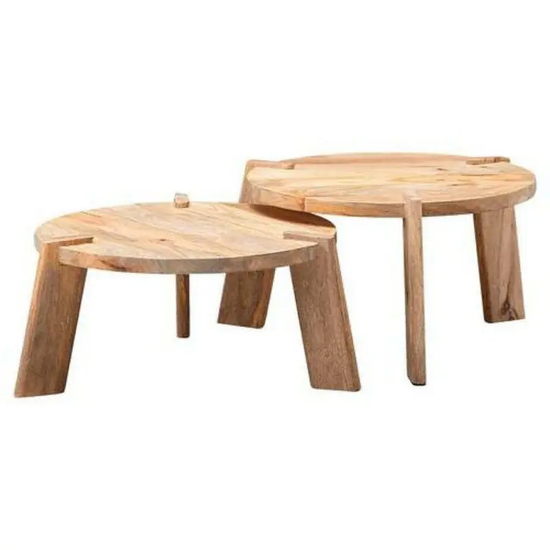 Couchtischset in Holz 53/32/53 cm