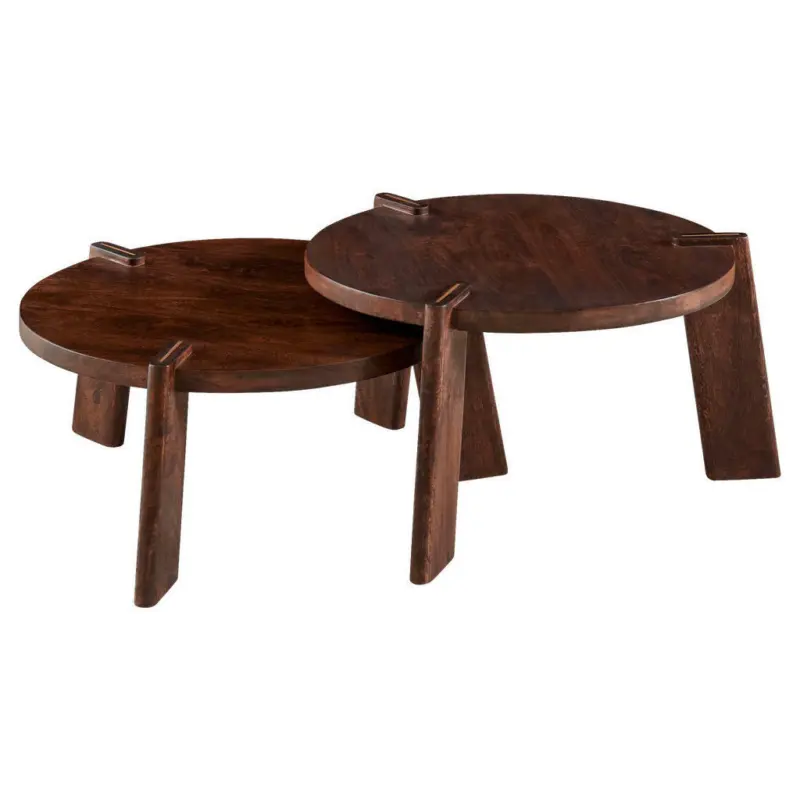 Couchtischset in Holz 53/53/32 cm