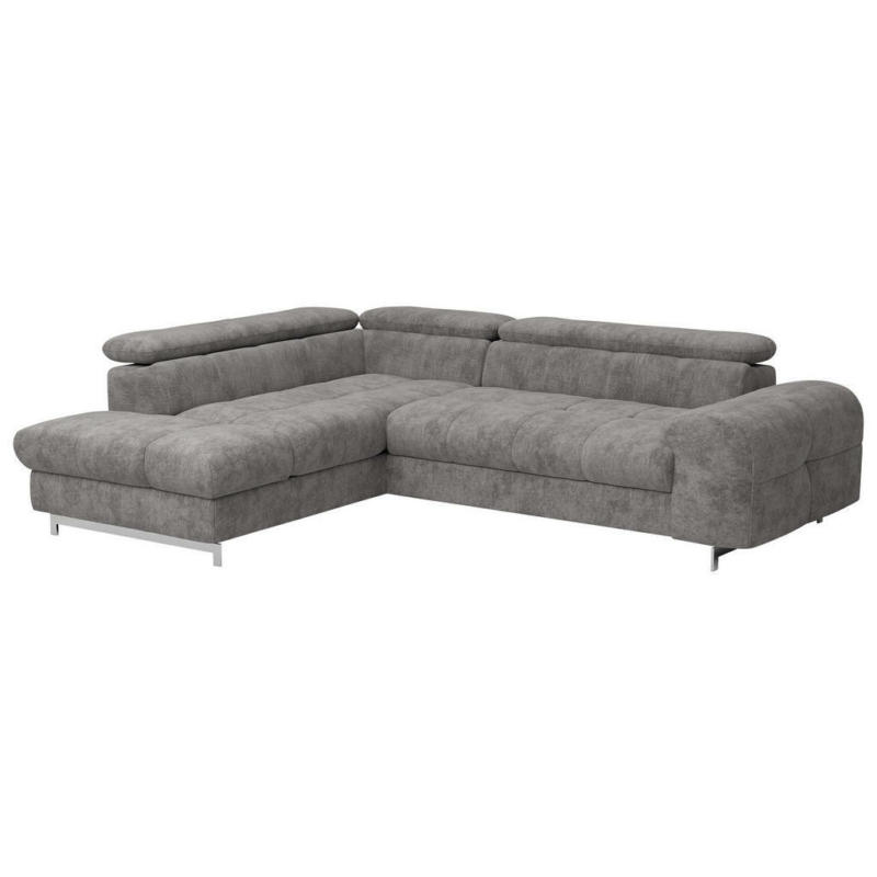 Ecksofa in Mikrofaser Graubraun