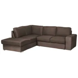 Ecksofa in Mikrofaser Taupe