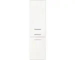 Hornbach Midischrank Marlin 3400 Basic Türanschlag links 148,6x40x34,8 cm weiß glänzend/weiß matt