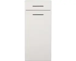 Highboard Marlin 3400 Basic Türanschlag links 91x40x34,8 cm weiß glänzend/weiß matt