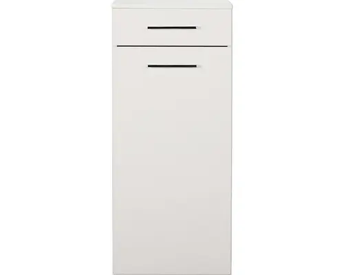 Highboard Marlin 3400 Basic Türanschlag links 91x40x34,8 cm weiß glänzend/weiß matt