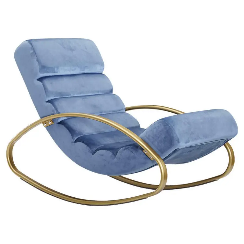 Schaukelsessel in Samt Blau