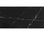Hornbach Feinsteinzeug Bodenfliese Marquina 30x60 cm schwarz glänzend rektifiziert