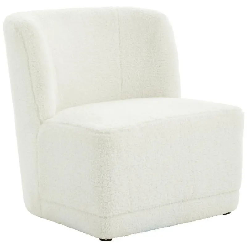 Sessel in Bouclé Weiß