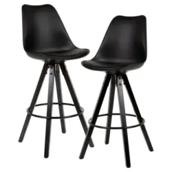 Barhocker-Set in Schwarz