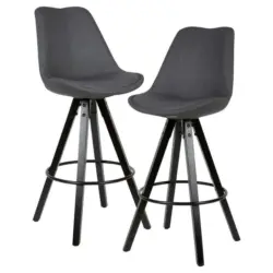 Barhocker-Set in Anthrazit