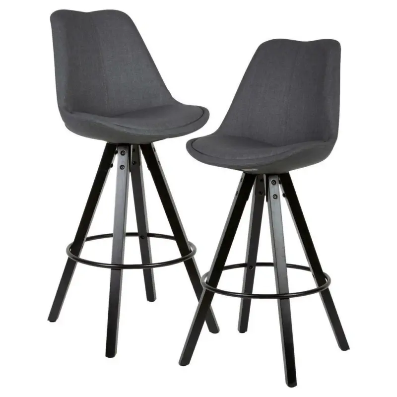 Barhocker-Set in Anthrazit
