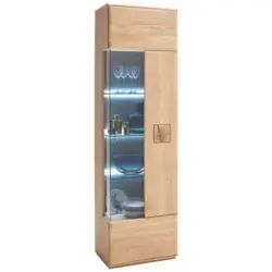 Vitrine in massiv Eiche Eichefarben