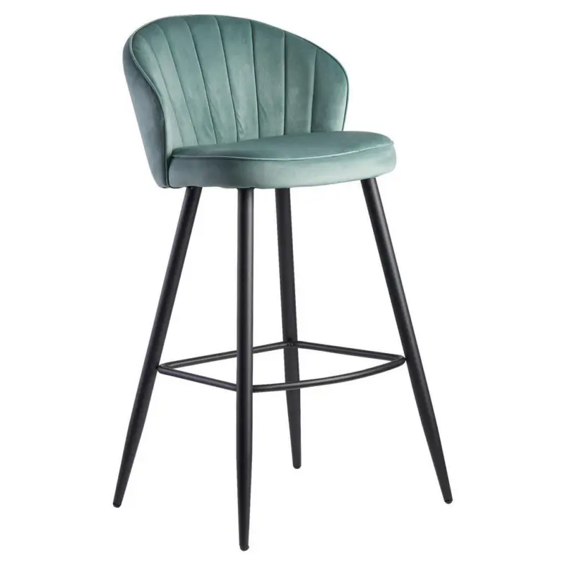 Barhocker in Textil Hellgr&uuml;n