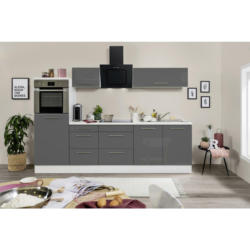 Küchenblock 270 cm in Grau, Weiß