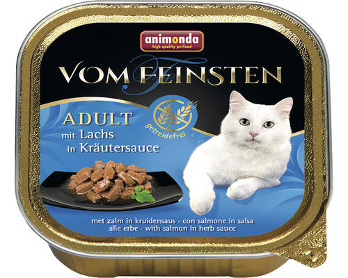 Katzenfutter nass animonda vom Feinsten mit Lachs in Kräutersauce 100 g