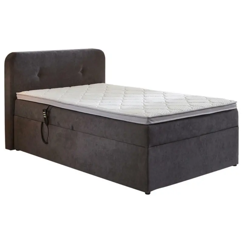 Boxspringbett 100/200 cm in Grau