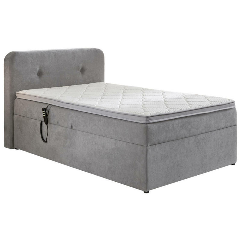 Boxspringbett 120/200 cm in Hellgrau