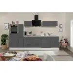 XXXLutz Lauterach - Ihr M&ouml;belhaus bei Bregenz K&uuml;chenblock 310 cm in Grau, Wei&szlig;