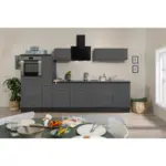 XXXLutz Lauterach - Ihr M&ouml;belhaus bei Bregenz K&uuml;chenblock 310 cm in Grau, Eichefarben