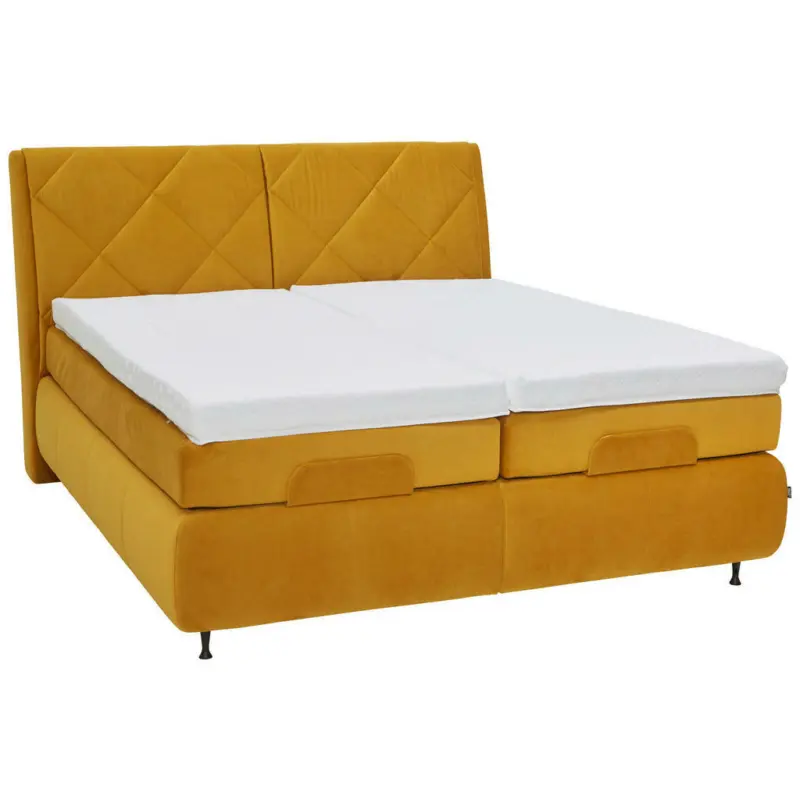 Boxspringbett 180/200 cm in Gelb