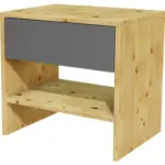 XXXLutz Lauterach - Ihr M&ouml;belhaus bei Bregenz Nachtk&auml;stchen in massiv Wildkernbuche Grau, Buchefarben