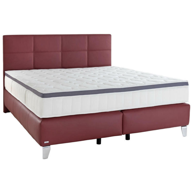 Boxspringbett 180/200 cm in Bordeaux