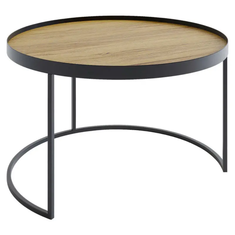 Couchtisch in Holz, Metall 80/80/39 cm