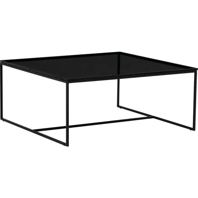 Couchtisch in Metall, Glas 100/100/43 cm