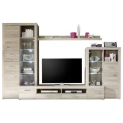 Wohnwand 310/204/46 cm in Eichefarben