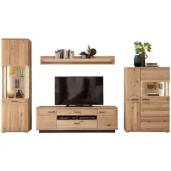 Wohnwand 350/208/50 cm in Eichefarben