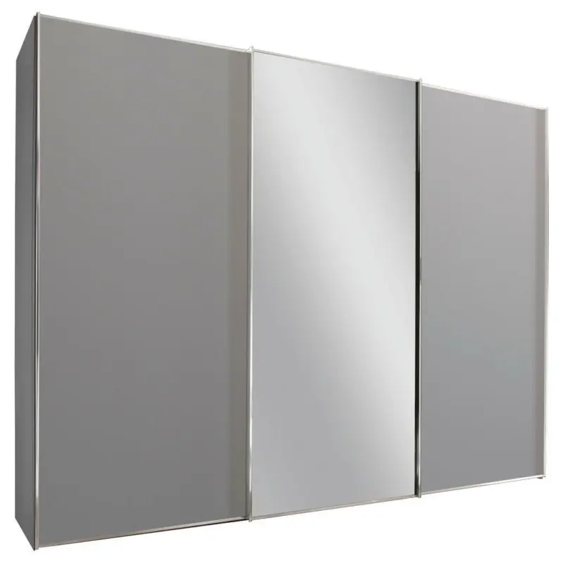 Schwebetürenschrank in Grau