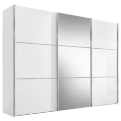 Schwebetürenschrank in Weiß