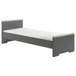 Bett 90/200 cm in Anthrazit