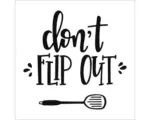 Hornbach Glasbild Don`t flip out 20x20 cm