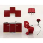 XXXLutz Lauterach - Ihr Möbelhaus bei Bregenz Miniküche 150 cm in Rot, Buchefarben