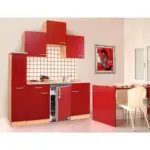 XXXLutz Lauterach - Ihr Möbelhaus bei Bregenz Miniküche 180 cm in Rot, Buchefarben