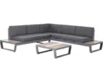 Hornbach Gartenmöbelset Garden Place Amelie 5 -Sitzer bestehend aus: Tisch Aluminium Grau