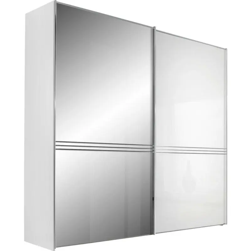 Schwebetürenschrank in Weiß