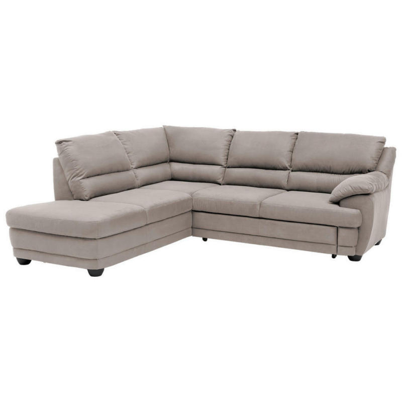 Ecksofa in Mikrofaser Beige